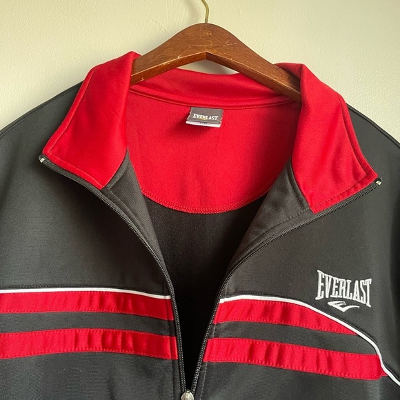EVERLAST Men’s Red/Black Large Full Zip Warm Up Jacket - Picture 5 of 11
